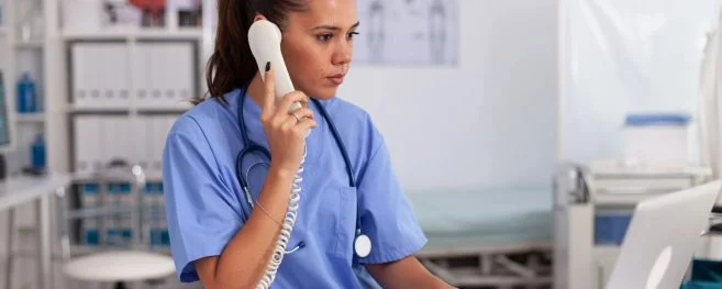 Nurse Talking On Telephone